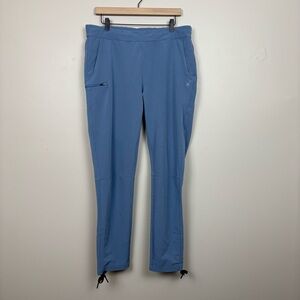 Spyder Pants Women Large Blue Nomad Stretch Pant Zippered Pocket Drawstring Cuff